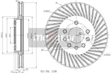 Тормозной диск MAXGEAR 19-0737 вентилируемый передняя ось