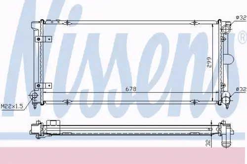 Радиатор кондиционера (конденсатор) NISSENS 64004A