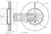 Тормозной диск MAXGEAR 19-0812 вентилируемый , передняя ось