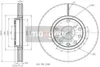 Тормозной диск MAXGEAR 19-1019 вентилируемый , передняя ось