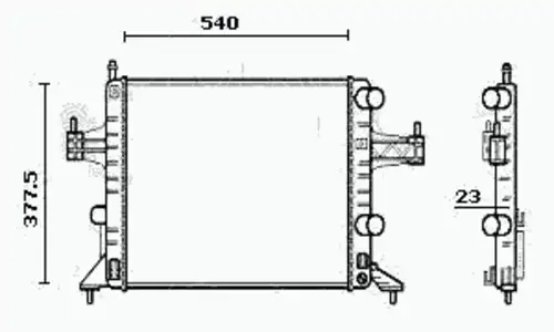 Радиатор системы охлаждения двигателя EQUAL QUALITY RM0203
