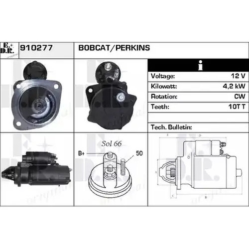 стартер \PERKINS 910277 EDR