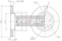 Тормозной диск MAXGEAR 19-1009 вентилируемый , передняя ось