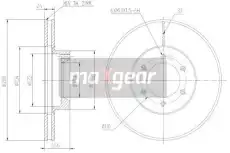 Тормозной диск MAXGEAR 19-1005 вентилируемый , передняя ось