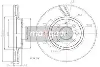 Тормозной диск MAXGEAR 19-1065 вентилируемый , передняя ось