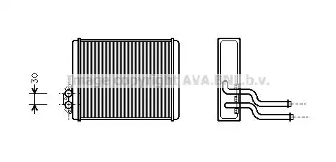 Радиатор системы охлаждения двигателя AVA VW2152
