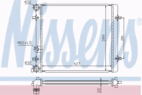 Радиатор кондиционера (конденсатор) NISSENS 64101A