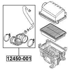 Шланг соединительный пневмосистемы FEBEST 12450-001
