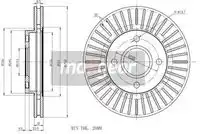 Тормозной диск MAXGEAR 19-0710 вентилируемый , передняя ось