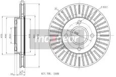 Тормозной диск MAXGEAR 19-0710 вентилируемый , передняя ось