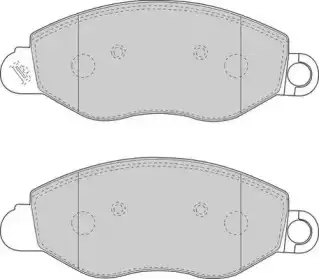 колодки дисковые торм. перед. Ford DBP241461 DURON