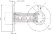 Тормозной диск MAXGEAR 19-0841 вентилируемый , передняя ось