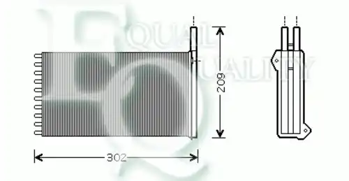 Радиатор печки EQUAL QUALITY RR0076