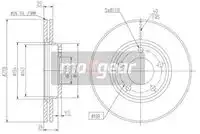 Тормозной диск MAXGEAR 19-1266 вентилируемый , передняя ось