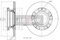 Тормозной диск MAXGEAR 19-1237 полный , задняя ось