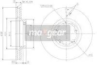 Тормозной диск MAXGEAR 19-1333 вентилируемый , передняя ось
