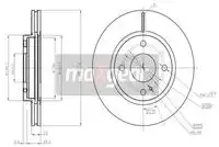 Тормозной диск MAXGEAR 19-1288 вентилируемый , передняя ось