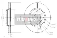 Тормозной диск MAXGEAR 19-1288 вентилируемый , передняя ось