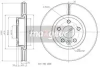 Тормозной диск MAXGEAR 19-1332 вентилируемый , передняя ось