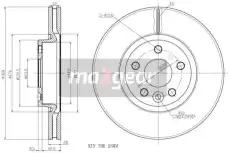 Тормозной диск MAXGEAR 19-1332 вентилируемый , передняя ось