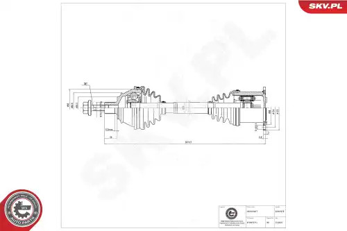 Приводной вал 40SKV078 SKV