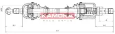 привод левый Peug CT1138905 KAMOKA