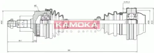 привод левый и правый MB ME1138904A KAMOKA