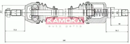Вал приводной в сборе KAMOKA CT1138933