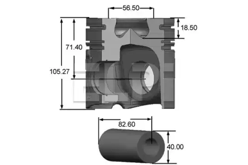 Поршень LP181 2208 STD ELPI