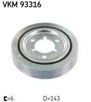 Шкив коленвала SKF VKM93316