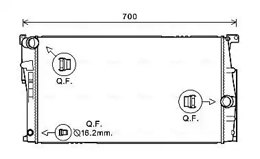Радиатор системы охлаждения двигателя AVA BW2448