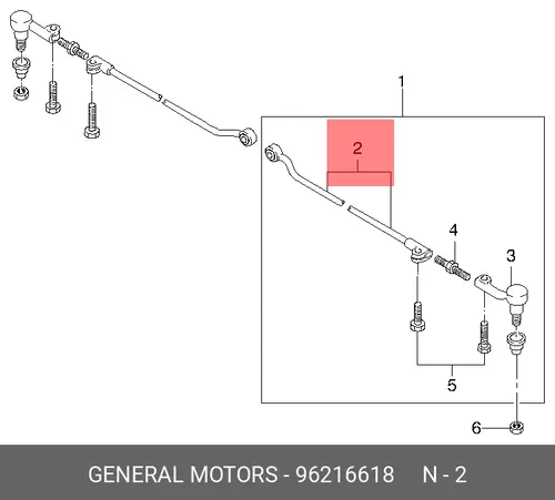 Рулевая тяга GM 96216618