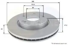 Тормозной диск COMLINE ADC1098V вентилируемый , передняя ось
