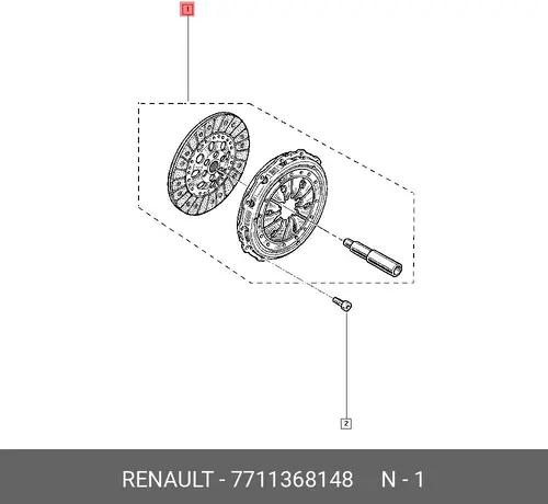 ВОССТ СЦЕПЛЕНИЕ 7711368148 RENAULT