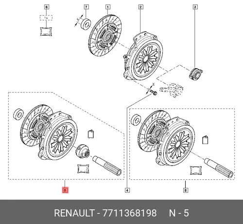 COLL EMBRAYAGE ES 7711368198 RENAULT