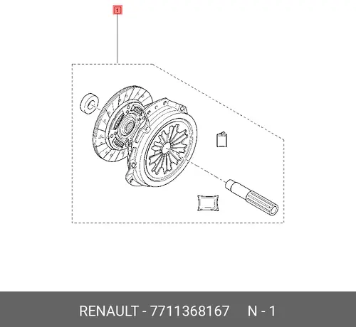 Комплект сцепления RENAULT 7711368167