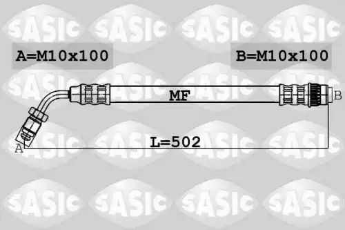 шланг тормозной перед. Niss 6604017 SASIC