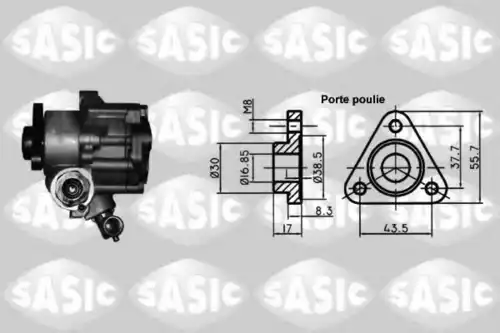 Насос гидроусилителя руля SASIC 7076002