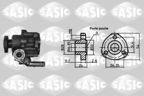 Насос гидроусилителя руля SASIC 7076009
