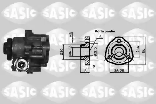 Насос гидроусилителя руля SASIC 7076010