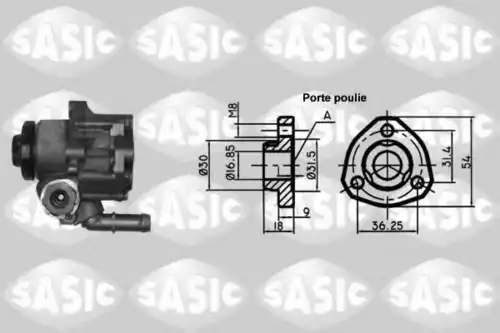 Насос гидроусилителя руля SASIC 7076024