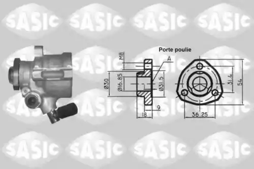 Насос гидроусилителя руля SASIC 7076039