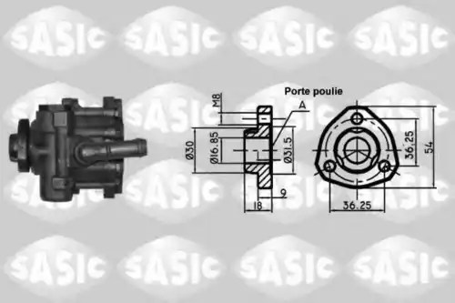 Насос гидроусилителя руля SASIC 7076042