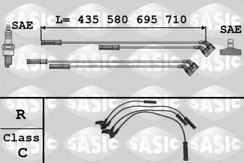 компл. высоковольт. проводов Ren 9284002 SASIC