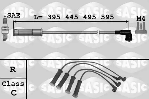 компл. высоковольт. проводов Ren 9284004 SASIC