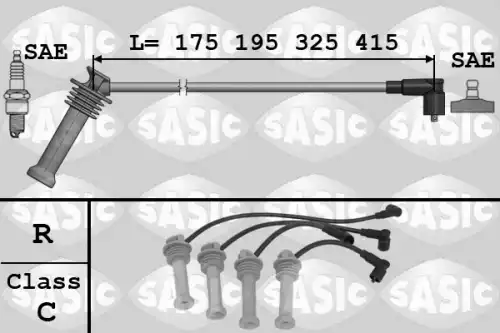 компл. высоковольт. проводов Ford 9286031 SASIC