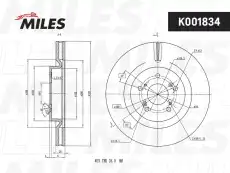 Тормозной диск MILES K001834