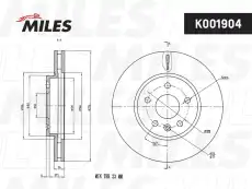 Тормозной диск MILES K001904
