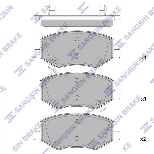 Тормозные колодки дисковые SANGSIN SP2480