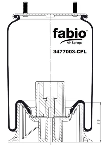 Пневмоподушка FABIO 3477003CPL